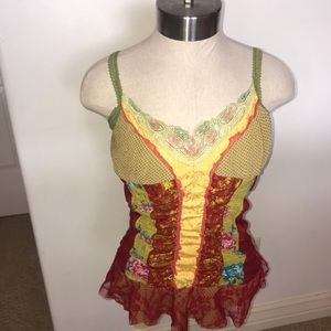 Colorful Corset Bustier Top